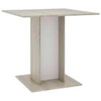 Vidaxl Dining Table White And Sonoma Oak 31.5X31.5X29.5 Engineered Wood