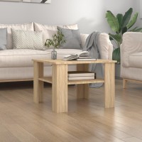 Vidaxl Coffee Table Sonoma Oak 23.6X23.6X16.5 Engineered Wood