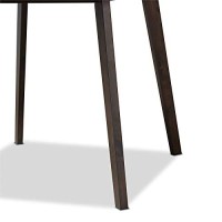 Baxton Studio Britte Mid-Century Modern Dark Oak Brown Finished Square Wood Dining Table