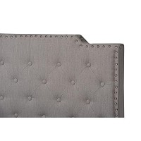 Baxton Studio Marion Full Size Grey Upholstered Button Tufted Panel Bed