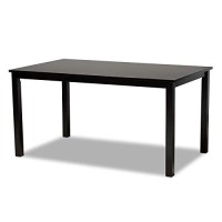 Baxton Studio Eveline Modern And Contemporary Espresso Brown Finished Rectangular Wood Dining Table