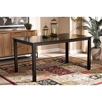 Baxton Studio Eveline Modern And Contemporary Espresso Brown Finished Rectangular Wood Dining Table