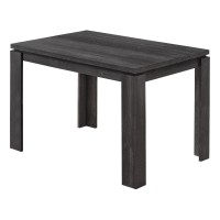 Monarch Specialties 32X 48 Black Reclaimed Wood-Look Dining Table