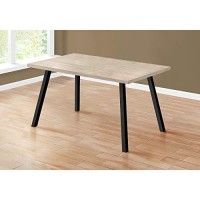 Monarch Specialties 36X 60 / Dark Taupe/Black Metal Dining Table