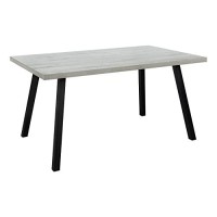 Monarch Specialties 36X 60 / Grey Metal Dining Table, Gray/Black