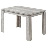 Monarch Specialties 32X 48 / Grey Reclaimed Wood-Look Dining Table