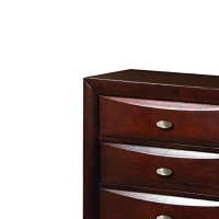 Benjara Transitional Wooden Dresser With Eight Spacious Beveled Drawers, Brown