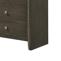 Benjara Transitional Style Nine Drawer Dresser With Round Knobs, Gray