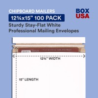 Box Usa Shipping Stayflat Mailer 12.75L X 15W | Flat Cardboard Mailing Envelope For Packing, And Document Storage