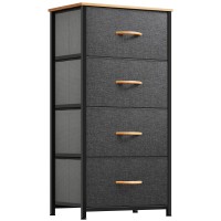 Yitahome Dresser With 4 Drawers - Fabric Storage Tower, Organizer Unit For Bedroom, Living Room, Hallway, Closets & Nursery - Sturdy Steel Frame, Wooden Top & Easy Pull Fabric Bins