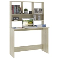 Vidaxl Desk With Shelves Sonoma Oak 43.3X17.7X61.8 Engineered Wood