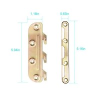 Surface Mounted Bed Rail Brackets-Bed Frame Hardware For Wood Bed Frame Headboards Footboards - Set Of 4 (Screws Included)