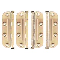 Surface Mounted Bed Rail Brackets-Bed Frame Hardware For Wood Bed Frame Headboards Footboards - Set Of 4 (Screws Included)