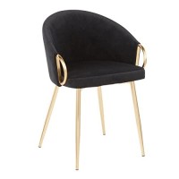 Lumisource Claire Chair With Gold Metal And Black Finish Ch-Claire Auvbk