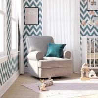 Baby Relax Kenzie Swivel Glider Recliner Chair, Nursery Furniture, Gray