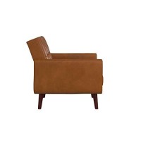 Dhp Nia Modern, Upholstered Accent, Camel Faux Leather Chair