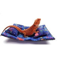 Chaise Lounge For Bearded Dragons, Underwater Friends Fabric