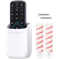 Totalmount Hole-Free Remote Holder - Eliminates Need To Drill Holes In Your Wall (White Remote Control Holder, Quantity 1)