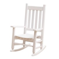 Bplusz Kd-23W Classic Child'S Wooden Rocking Chair Porch Rocker - Indoor/Outdoor Ages 6-10 (White)