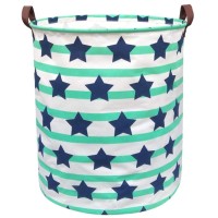 Boohit Cotton Fabric Storage Bin,Collapsible Laundry Basket-Waterproof Large Storage Baskets,Toy Organizer,Home Decor (Pentagrams)