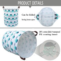 Boohit Cotton Fabric Storage Bin,Collapsible Laundry Basket-Waterproof Large Storage Baskets,Toy Organizer,Home Decor (Octopuses)