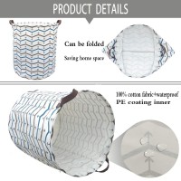 Boohit Cotton Fabric Storage Bin,Collapsible Laundry Basket-Waterproof Large Storage Baskets,Toy Organizer,Home Decor (W Arrows)