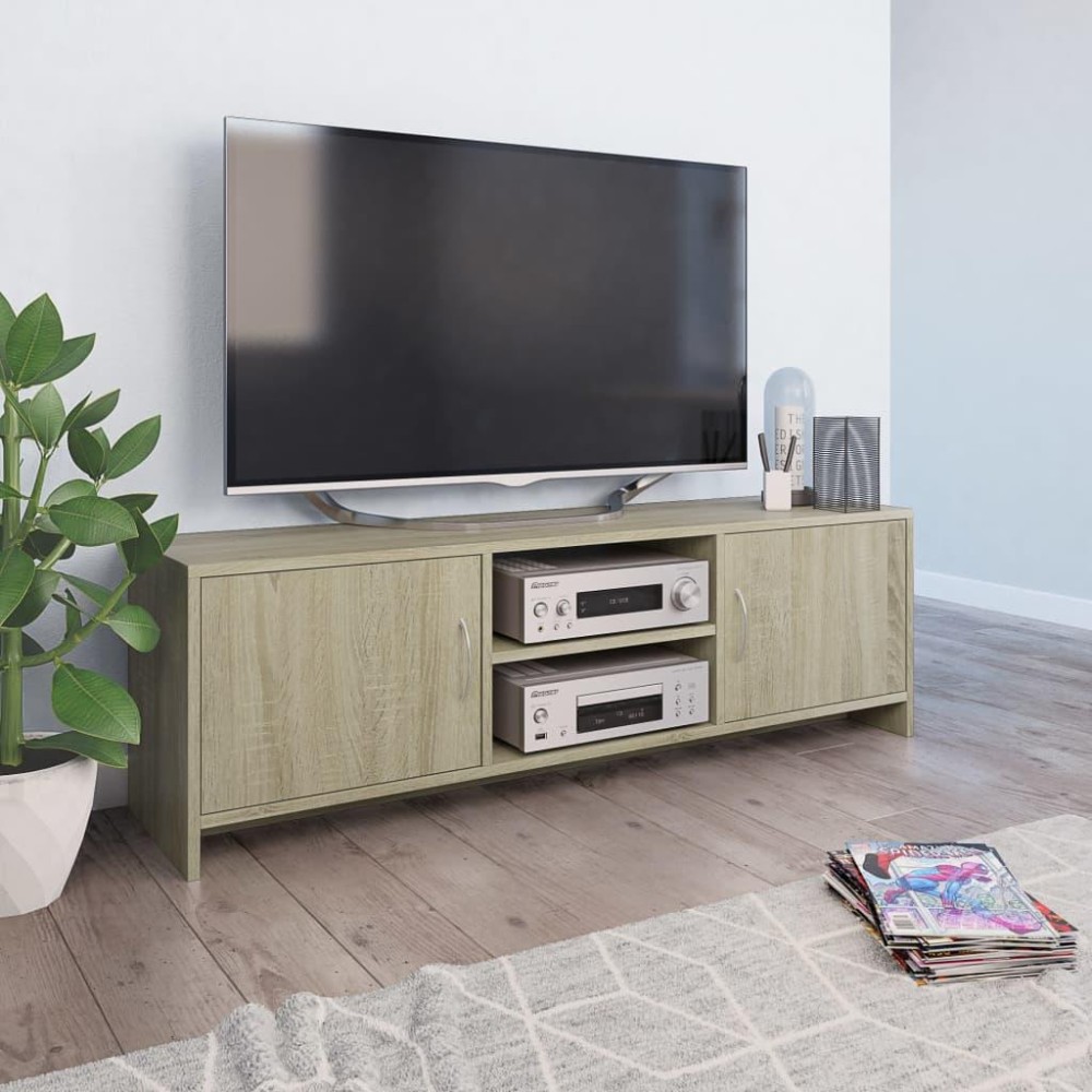Vidaxl Tv Cabinet Sonoma Oak 47.2X11.8X14.8 Engineered Wood