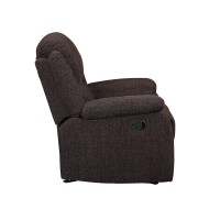 Acme Madden Chenille Upholstered Glide Recliner In Brown