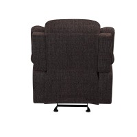 Acme Madden Chenille Upholstered Glide Recliner In Brown