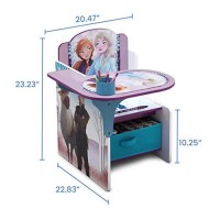 Delta Children Chair Desk With Storage Bin, Disney Frozen Ii Cup Holdersarm Rest, Engineered Wood