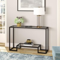Henn&Hart 4775 Wide Rectangular Console Table In Blackened Bronze, Entryway Table, Accent Table For Living Room, Hallway