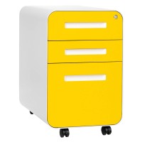 Laura Davidson Furniture Stockpile 3-Drawer File Cabinet For Home Office Commercial-Grade One Size, Yellow