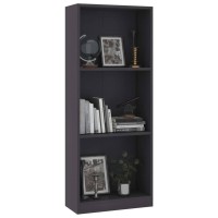 Vidaxl 3-Tier Book Cabinet Gray 15.7X9.4X42.5 Engineered Wood