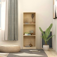 Vidaxl 3-Tier Book Cabinet Sonoma Oak 15.7X9.4X42.5 Engineered Wood