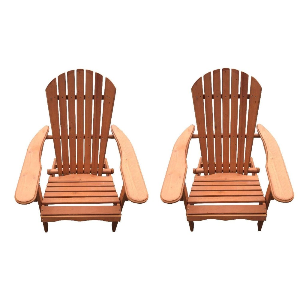 W Home Oceanic Adirondack Chair, Standard, Walnut