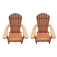 W Home Oceanic Adirondack Chair, Standard, Walnut