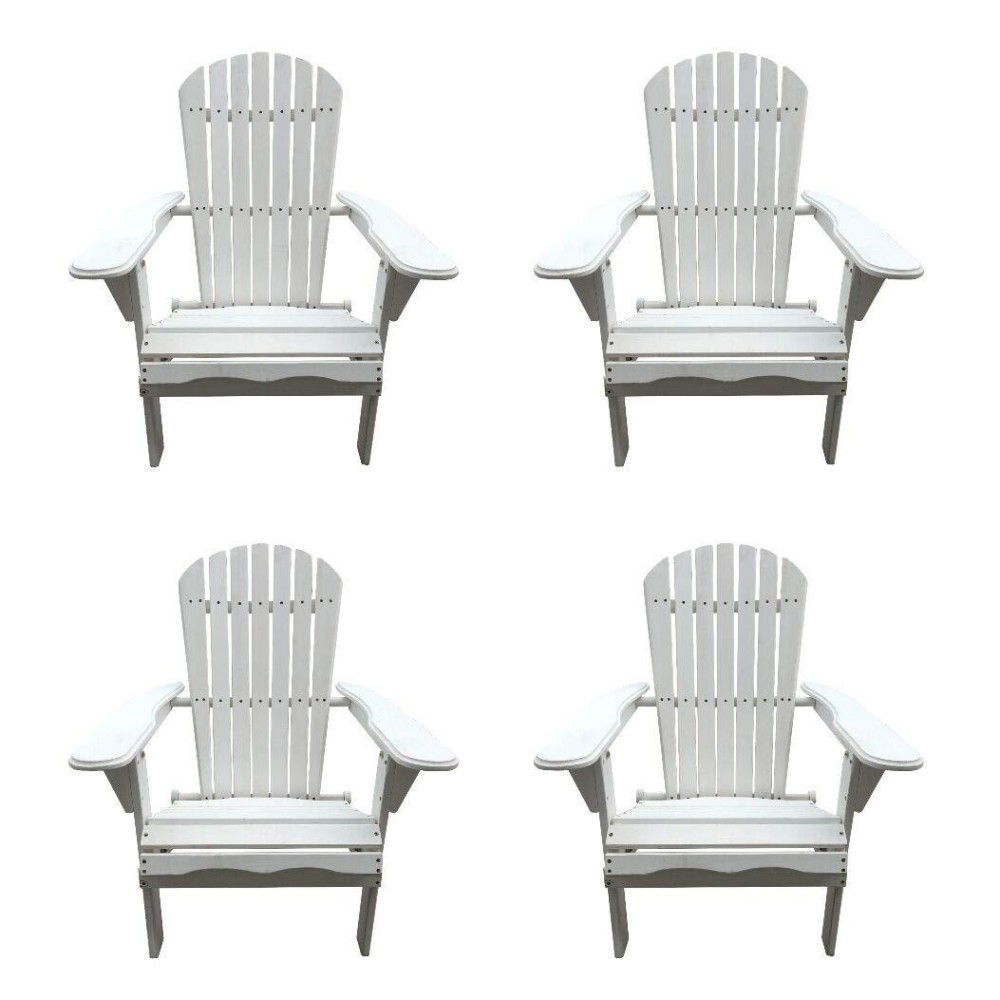 W Home Oceanic Adirondack Chair, Standard, White