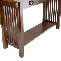 Benjara Wooden Frame Console Table With 3 Drawers And 1 Bottom Shelf, Brown