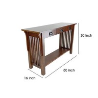 Benjara Wooden Frame Console Table With 3 Drawers And 1 Bottom Shelf, Brown