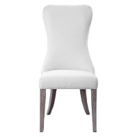 Uttermost Caledonia White Armless Chair