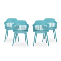 Christopher Knight Home Ladonna Outdoor Dining Chair (Set Of 4), Teal