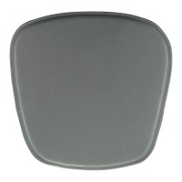 Homeroots Decor 17-Inch X 17-Inch X 0.5-Inch Gray Leatherette Chair Cushion