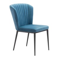 Homeroots 224 X 236 X 339 Blue, Velvet, Stainless Steel, Dining Chair - Set Of 2