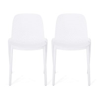 Christopher Knight Home 312243 Raevyn Outdoor Dining Chair (Set Of 2), White