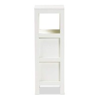 Baxton Studio Reuben Cottage And Farmhouse White Finished 2-Drawer Wood Storage Cabinet