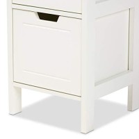 Baxton Studio Reuben Cottage And Farmhouse White Finished 2-Drawer Wood Storage Cabinet