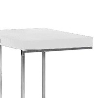 Benjara Textured Wooden Top End Table With Metal Base, Set Of 3, White And Silver