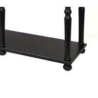 Benjara 3 Drawer Console Table With X Shaped Design And Bun Feet, Black