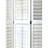 Benjara Wooden 3 Panel Room Divider With Slatted Design, White