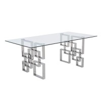 Best Quality Furniture Dining Table, Silver